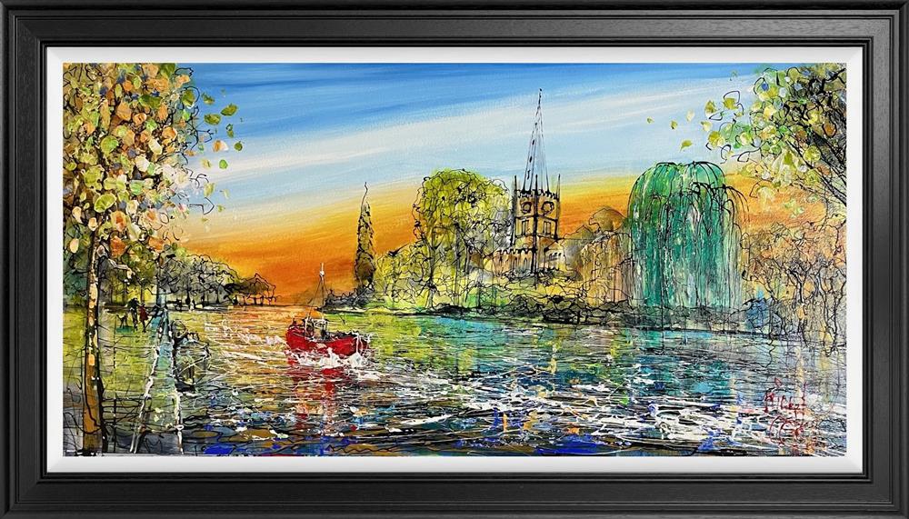 stratford reflections framed original by artist nigel cooke