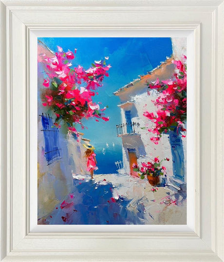 stroll through silence framed original by artist aziz