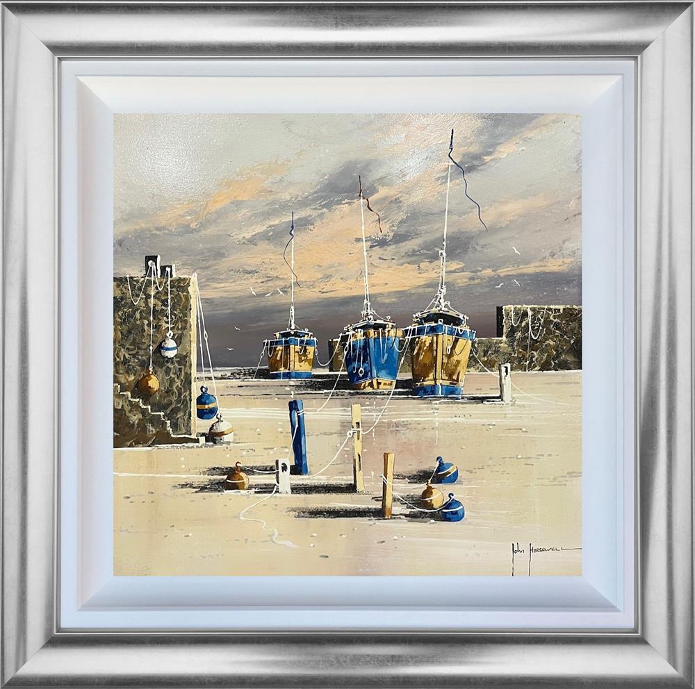 sunset departure framed original by artist john horsewell
