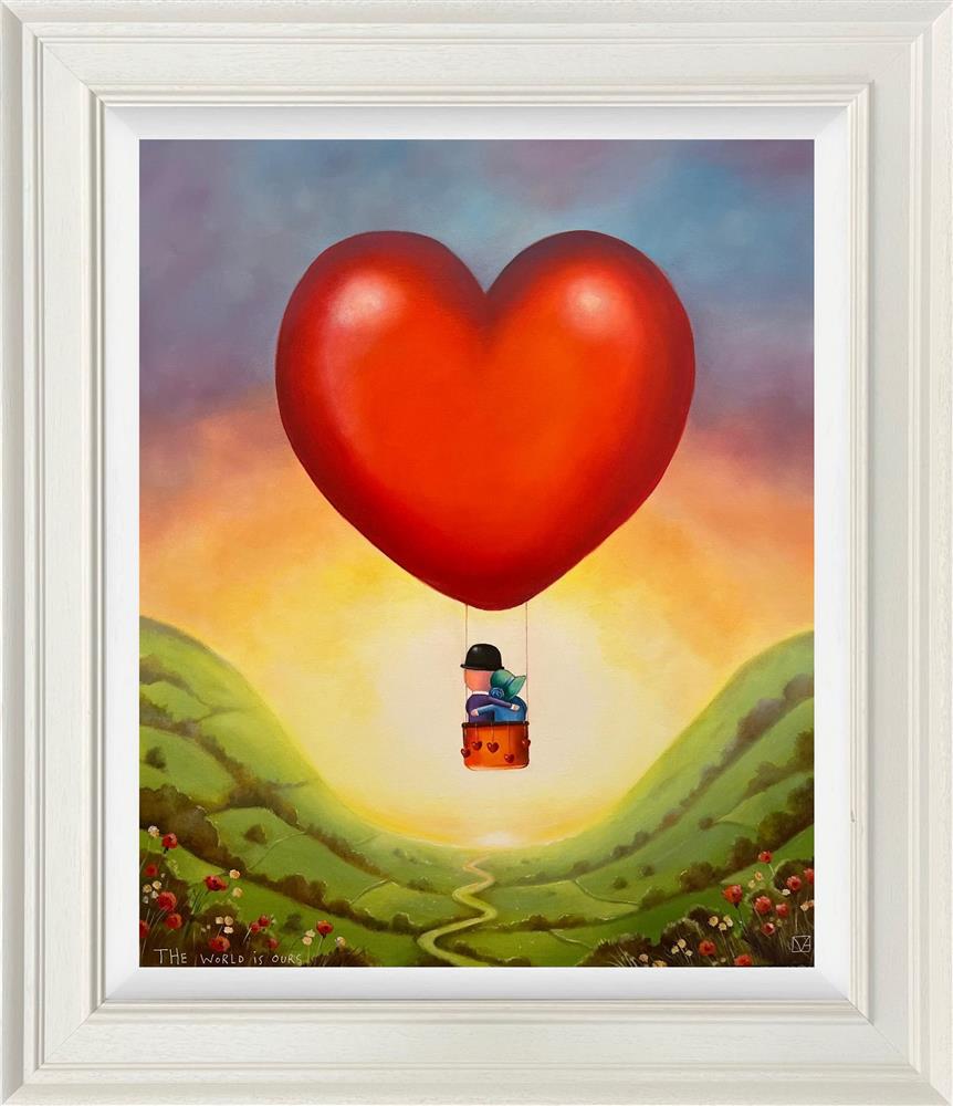the world is our framed original by artist michael abrams