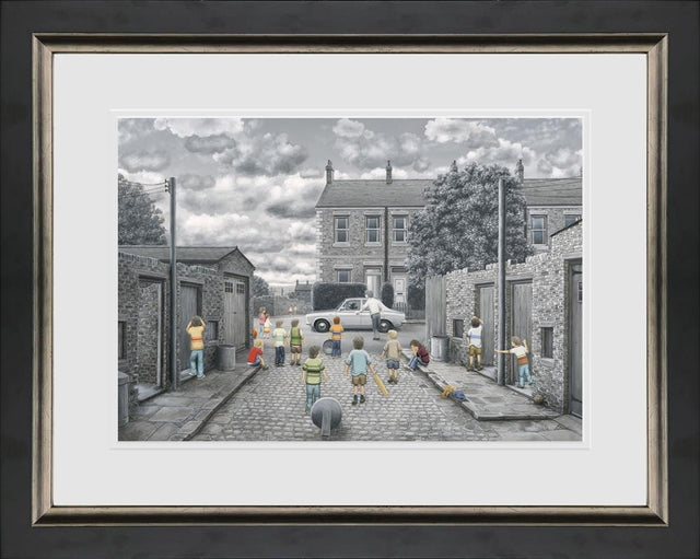 There may be trouble ahead paper print framed by artist leight lambert