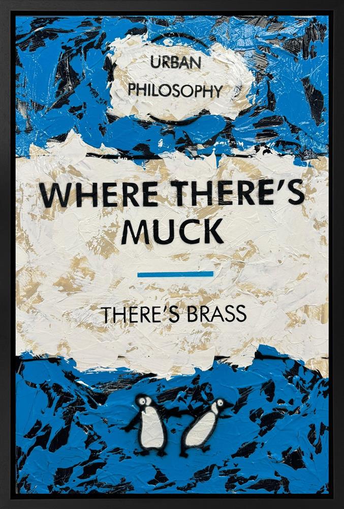 where theres muck framed original by artist hue folk