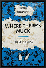 where theres muck framed original by artist hue folk