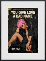 you give love a bad name framed print by artist linda charles