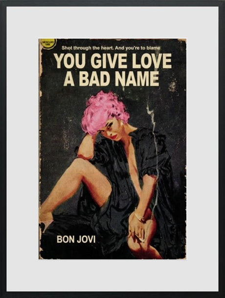 you give love a bad name framed print by artist linda charles