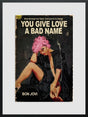 you give love a bad name framed print by artist linda charles