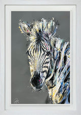 zoe framed original by artist joe galindo