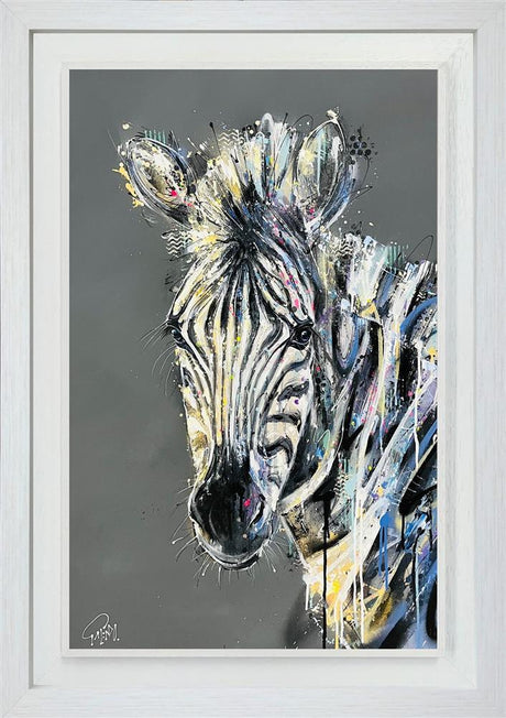 zoe framed original by artist joe galindo