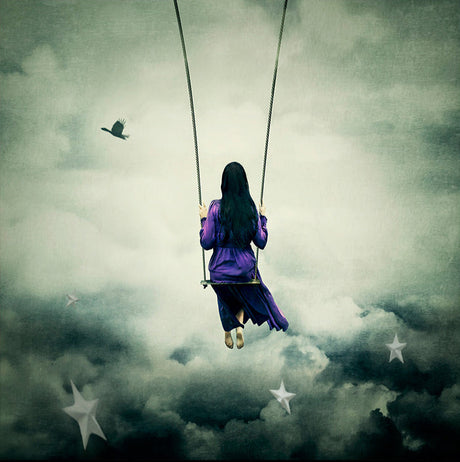 above the night sky original framed by artist michelle mackie