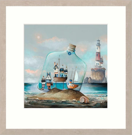 ammonite framed print by artist gary walton