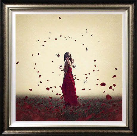 blind beauty framed print by artist michelle mackie