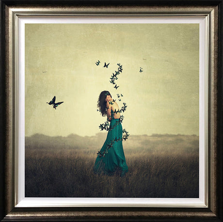 circle of wings deluxe framed print by artist michelle mackie