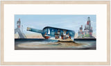 clock tower framed print by artist gary walton