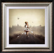 consumed in the pages framed print by artist michelle mackie