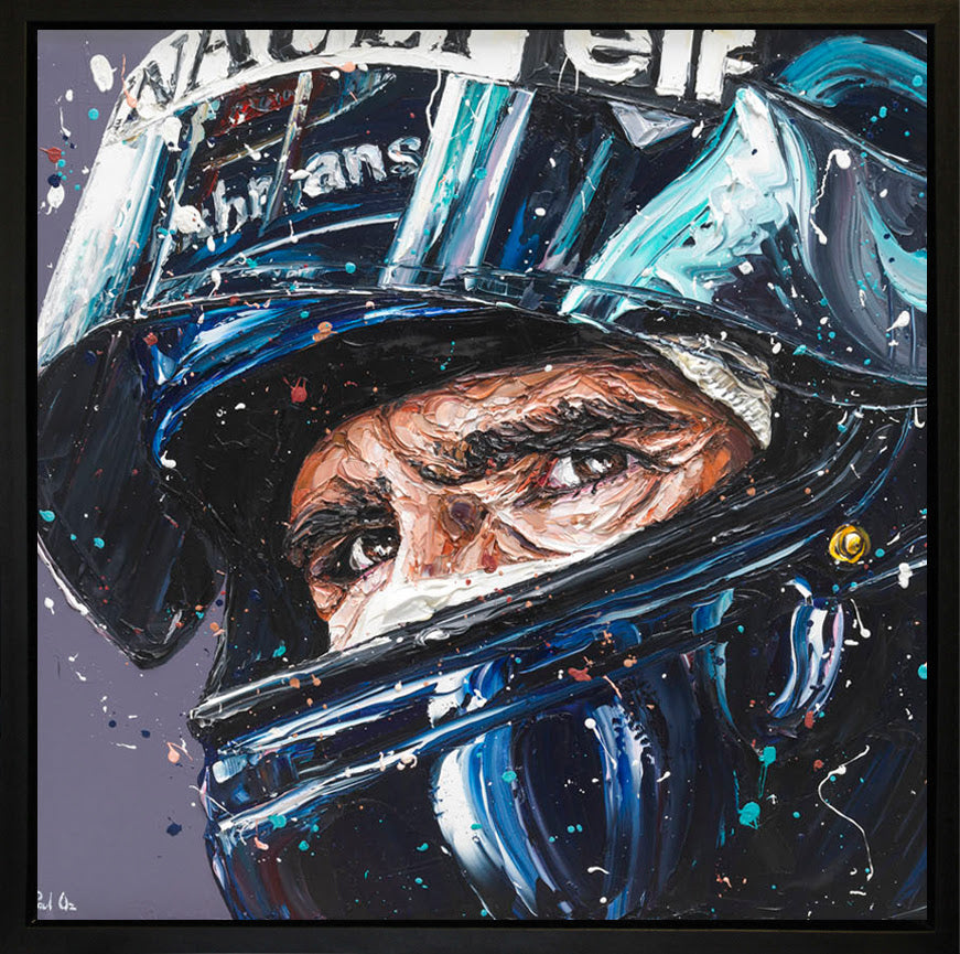 damon wall of champions framed print by artist paul oz