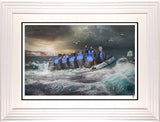 darly departed print framed in white by artist jj adams