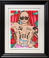 from russia with love print framed in black by artist jj adams