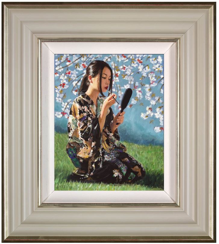 Geisha With White Flowers I