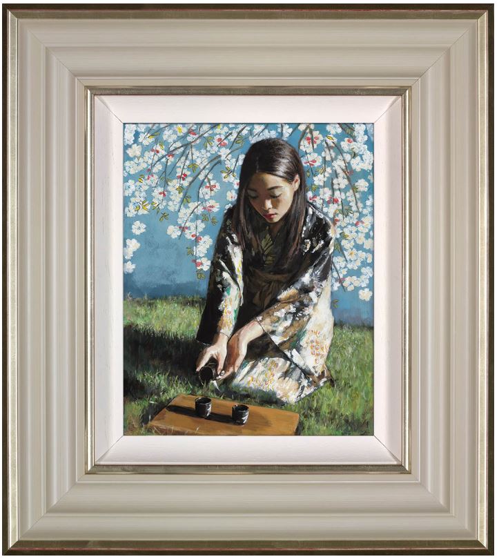 Geisha With White Flowers II