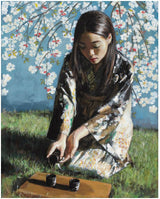 Geisha With White Flowers II