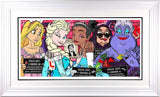 girls night out print framed in white by artist jj adams