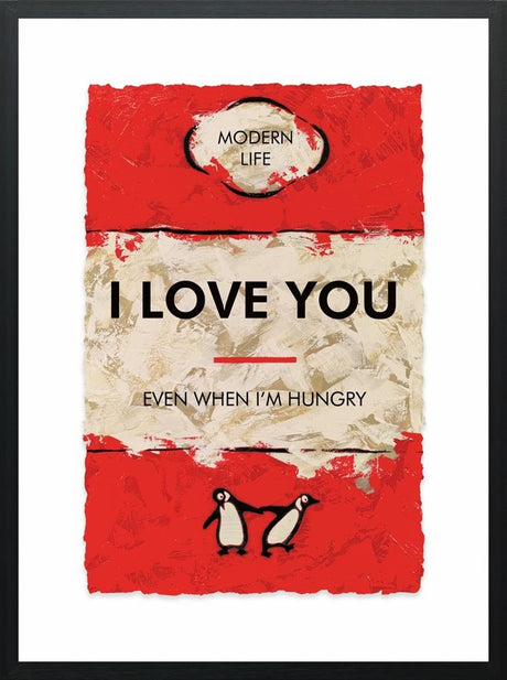 i love you framed print by artist hue folk