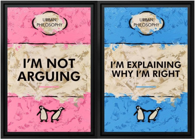 im not arguing lenticular  edition framed print by artist hue folk