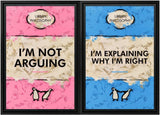 im not arguing lenticular  edition framed print by artist hue folk