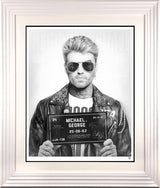 im your man black and white framed in white by artist jj adams