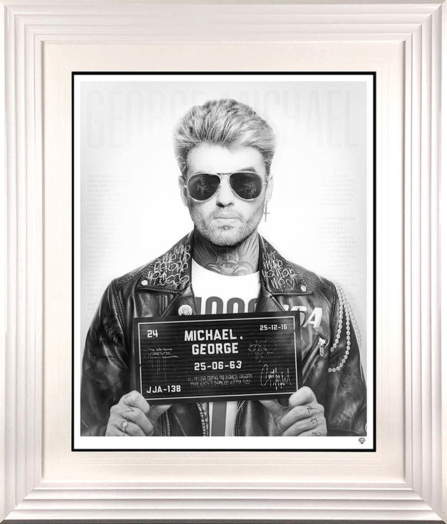 im your man black and white framed in white by artist jj adams