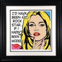 kate moss pop framed print by artist jj adams