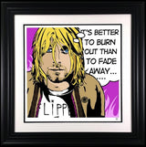 kurt cobain framed print by artist jj adams