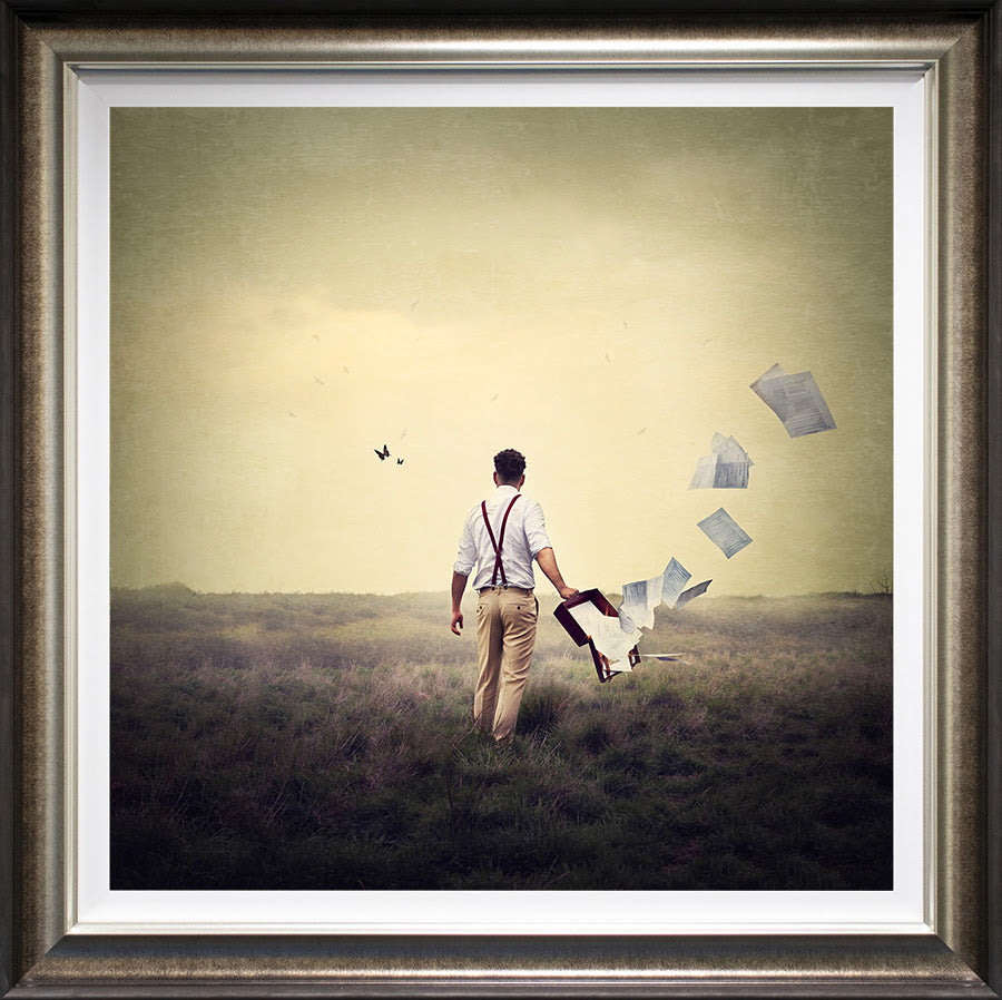 leaving the 9 to 5 behind deluxe framed print by artist michelle mackie