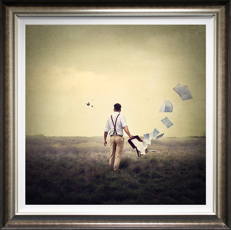 leaving the 9 to 5 behind deluxe framed print by artist michelle mackie