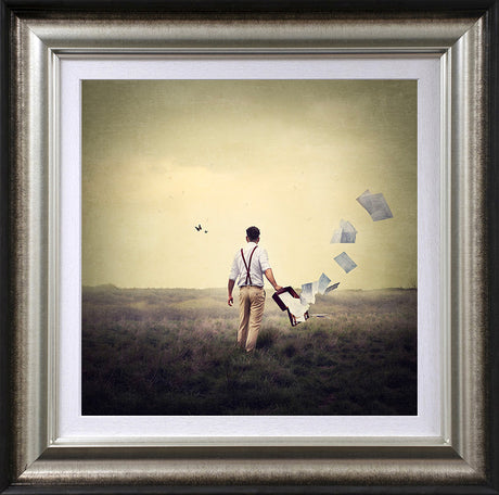 leaving the 9 to 5 behind framed print by artist michelle mackie