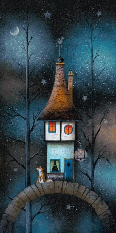 love to the moon mounted print by artist gary walton