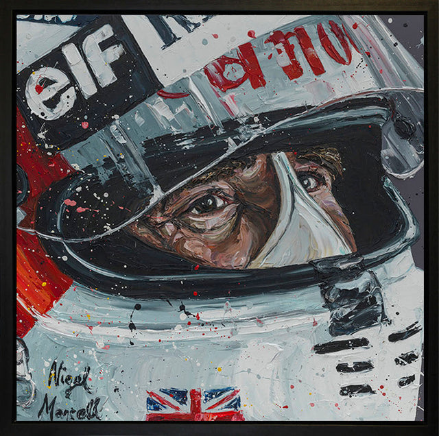 mansell wall of champions framed print by artist paul oz