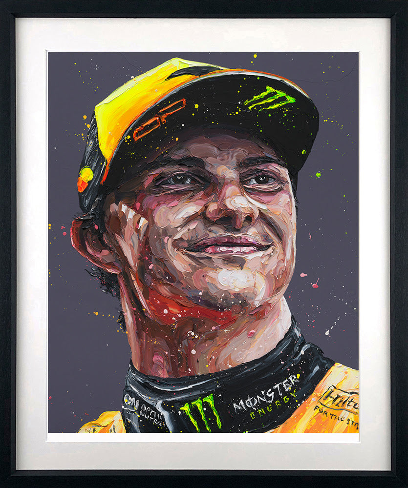 piastri portrait framed print by artist paul oz