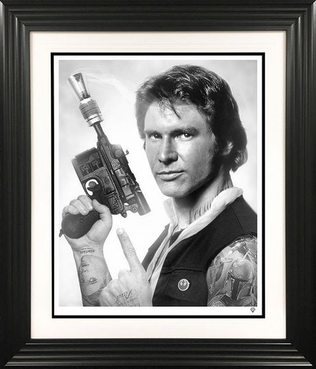 scondrel black framed print by artist JJ Adams