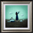 silver lining framed print by artist michelle mackie