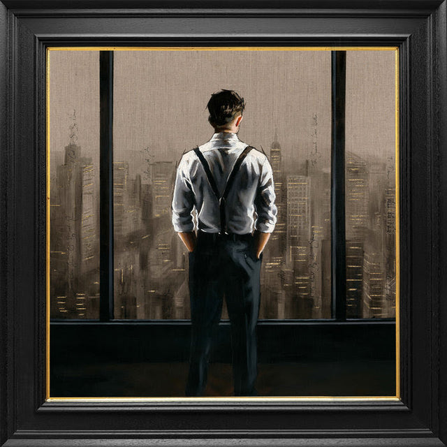 the summit framed canvas print by artist richard blunt