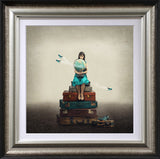 the whole world in her hands framed print by artist michelle mackie