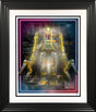 time travellers return print framed in black by artist jj adams