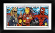 unusual suspects print framed in black by artist jj adams