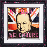 Winston churchill studio stencil collection framed print variation 2 by artist jj adams