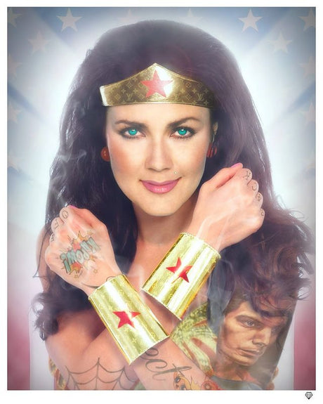 wonder woman print by artist jj adams