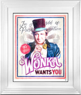 wonka needs you print framed in white by artist jj adams